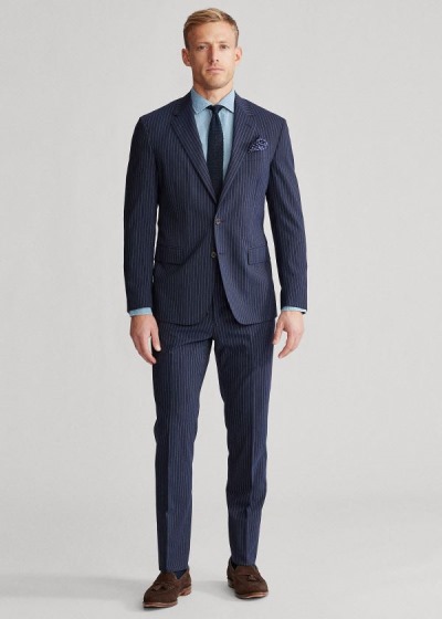 Men's Polo Ralph Lauren Polo Dot-Stripe Stretch Suits | 930657LKF